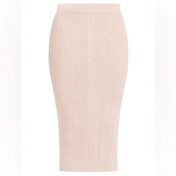 Hervé Léger Bandage Variegated Rib Skirt size XXS Midi Stretch Knit NWT - Picture 2 of 9